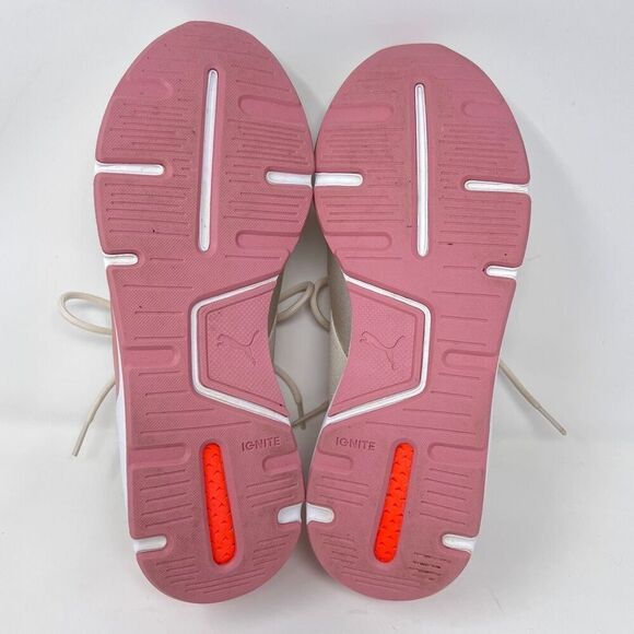 Puma Sneakers - White with Pink Accents - Women’s Size 10 - Excellent Preowned C - Picture 4 of 10